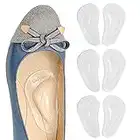 Dr. Foot's Arch Support Shoe Insoles for Flat Feet, Gel Arch Inserts for Plantar Fasciitis, Adhesive Arch Pad for Relieve Pressure and Feet Pain- 3 Pairs (Clear)