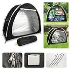 Bike Cover Storage Heavy Duty Storage Tent Outdoor Portable Bicycle Tent PU4000 Waterproof Cloth Durable 210D Oxford Fabric,Protect Against Wind, Rain, Snow, Dust W/Travel Bag-Black