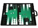 Silverman & Co. Ensemble de Backgammon Premium de 48 x 64 cm - Tableau Noir avec Points Blancs et Noirs