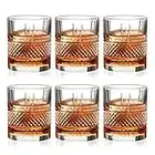 Whisky Gläser, Altmodisches Whiskey Gläser 6er-Set Whiskyglas, Whiskygeschenke für Männer Scotch Lovers, Stilglaswaren für Bourbon, Rumgläser, Bar Whiskyglasbecher Geschenke Für Männer