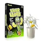 GUARD Killer Leaves Sticky Traps (30 Pack) Gnat & Fruit Fly Trap | Indoor & Outdoor | Eliminate Fungus Gnats, Fruit Flies, Mosquitoes, Flying Insects | Disposable Glue Traps