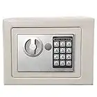 4.6L Digital Code Steel Safety Cash Box Money Safe Electronic Security Home Office White