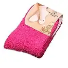 HANXIULIN Calze Pelose Inverno Donne Pavimento Calze Letto Colore Caldo Gills Home Morbido Calze Calze Cibo Bambina (Hot Pink, One Size)