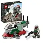 LEGO 75344 Star Wars Le Vaisseau de Boba Fett Microfighter, Jouet Véhicule avec Lanceurs et Ailes Ajustables, Figurines, Le Mandalorien, Enfants 6 Ans