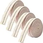 8m/4 Rouleaux de Mèches pour Lampe à Huile, BetterJonny Meche Lampe à Pétrole Mèche Lampe à Huile 2m de long 20mm de Large en Coton Mèches de Rechange pour Lampe à Pétrole Lanterne à Huile