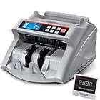 Money Tech Polymer & Paper Multi-Currency Compact Bill Cash Counter. Canadian Plastic & USD Banknote Counting Machine with Counterfeit Detection and LCD Screen.