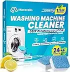 Maravello Washing Machine Cleaner, Highly Efficient Septic Safe Deodorizer, Active Oxygen Formula Washer Cleaner Tablets For HE Front Loader And Top Load