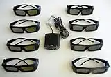 JVC Pk-ag1-b Glasses (Eight) and JVC Emitter PK-em1 for 2X Brightness with All JVC projectors and Silver Screen