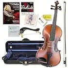 Antonio Giuliani Etude Violin Outfit 4/4 Full Size Clearance By Kennedy Violins - Carrying Case and Accessories Included - Solid Maple Wood and Ebony Fittings AG360