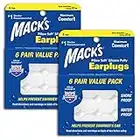 Mack's Pillow Soft Silicone Earplugs - 6 Pair (Pack of 2), Value Pack – The Original Moldable Silicone Putty Ear Plugs for Sleeping, Snoring, Swimming, Travel, Concerts and Studying