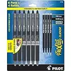 PILOT Frixion Erasable Pens - 6 Pack of Black Ink Pens + 4 Bonus Refills - Frixion Clicker Erasable Pens Retractable Gel Ink Pen - Fine Point 0.7 mm Used for Rocketbook & Notebook