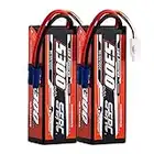 SUNPADOW 3S Lipo Battery 11.1V 5300mAh 100C Hard Case with EC5 Plug for RC Buggy Truggy Vehicle Car Boat Truck Tank Racing Hobby (2 Packs)