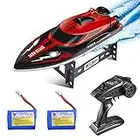 Remote Control Boat, Longruner RC Boats for Kids & Adults 2.4Ghz 25km/H High Speed Remote Control Racing Boat for Pool Lakes, Best Gift Toys for Kids Adults Birthday Christmas LKS1