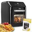 MaxxHome Friteuse sans Huile XXL - Airfryer - Friteuse à air chaud - Mini Four Multifonction - 1600 W + Livre de cuisine et accessoires