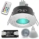 Planetitaly Faretto incasso bianco LED 6W 12V cromoterapia IP65 box doccia bagno turco lampada GU5.3 RGB 3000K 6000K telecomando IR