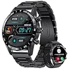 LIGE Montre Connectée Homme avec Appel Bluetooth,1.32" HD Montre Intelligente avec Fréquence Cardiaque/Sommeil/20 Modes Sportifs/Bouton D'encodeur,IP67 Etanche Smartwatch pour Android iOS Noir