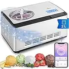 Klarstein Smart Gelatiera, Gelatiera Professionale, Gelatiera Autorefrigerante 180w, Macchina Gelato con Controllo WiFi/App, Macchina per Gelato, Sorbettiera per Gelati a Casa, Macchina Granita