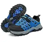 VITIKE Trekking-& Wanderhalbschuhe Kinder Trekking Schuhe Jungen Mädchen rutschfeste Outdoor Sneaker Wanderschuhe Outdoorschuhe,Schwarz Blau,32 EU