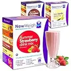 Meal Replacement Weight Loss Shake - Delicious Summer Strawberry High Protein Diet Shake Powder, High in Fibre and Low Fat. Healthy Shakes for Women, Men - 7 x 60g Sachets