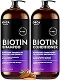 Biotin Shampoo and Conditioner Shampoo for Thinning Hair and Hair Loss - Routine Shampoo and Conditioner for Women Hair Loss Hair Thickening Shampoo -  Biotin Shampoo and Conditioner for Hair Growth