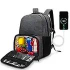 Lunch Bag Backpack, Insulated Cooler Lunch Box Backpack,Travel Laptop Backpack Friendly RFID Durable Computer College School Bookbag with USB Port for Women Men Fits 15.6 Inch Laptop (Gray1)