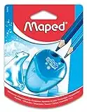 Maped - Matériel scolaire - Taille-crayon I Gloo - Taille-crayon avec réservoir - Avec 2 trous d'aiguisage - Taille de boîtier compacte - 3 modèles différents