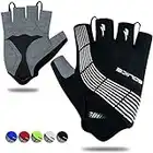 Souke Sports Cycling Bike Gloves Padded Half Finger Bicycle Gloves Shock-Absorbing Anti-Slip Breathable MTB Road Biking Gloves for Men/Women