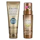 Self Tanner Duo, Jergens Natural Glow +Firming Daily Moisturizer & Gradual Body Lotion – Med to Deep and Instant Sun, Sunless Tanning Mousse - Deep Bronze