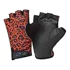 Blue Dove Yoga Guantes de Yoga Acolchados de Gel Antideslizantes para aliviar el Dolor de muñeca (Leopardo, Correa de muñeca Baja, Mediana)