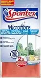 Spontex Chiffon de fenêtre spécial microfibre - Idéal pour les surfaces en verre sans traces - Nettoyage efficace sans produits chimiques - 30 x 30 cm