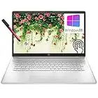 HP 2022 17 17.3" Touchscreen Laptop, Hexa-Core AMD Ryzen 5 5625U up to 4.2GHz(Beat i5-1145G7), 12GB DDR4 RAM, 1TB HDD, 802.11AC WiFi, Bluetooth 5.0, Webcam, Windows 11, BROAG 64GB Flash Stylus