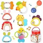 MOONTOY 9 Pezzi Sonaglio Neonato Bambini Giocattoli Giochi Neonato 0 3 6 9 12 18 Mesi Bambina Maschio Dentizione Gioco Giochi Sensoriali Per Neonati Neonata