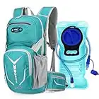 MSTOKIN Hydration Backpack Outdoor Cycling Hiking Hydration Packs with 2L Water Bladder for Camping and Climbing (Green Backpack+2L Water Bladder)