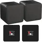 Loops Pair of 4” ABS Bookshelf Speakers - 80W 8Ohm - Black HiFi Surround Sound Home Cinema