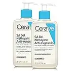 CeraVe Gel SA Anti-Rugosités, Gel Douche Nettoyant et Exfoliant Visage et Corps À L'Acide Salicylique, Doux, Pour Peaux Très Sèches, Rugueuses et Kératose Pilaire, 2 X 236 ml