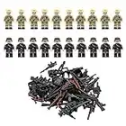 ATIN 20-teiliges Minifiguren-Set aus dem 2. Weltkrieg, für Soldaten und Waffen, Bauset, Armee-Militär-Minifiguren, Geschenk für Jungen und Mädchen