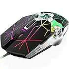 V8 Wired Gaming Mouse, 7 farbige LED-Hintergrundbeleuchtung mit Regenbogenatmung, 7 programmierbare Tasten, 7 DPI-Einstellungen Bis zu 4000 DPI, leichte ergonomische optische USB-Mäuse für PC-Laptops