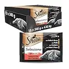 Sheba Selezione Comida Húmeda para Gatos Selección de Carnes en Salsa, Multipack (Pack de 13 x 4 bolsitas x 85g)