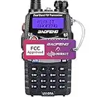 Baofeng Ham Radio UV-5RA 2023 5W Power FCC Approved VHF/UHF 144-148/420-450 mhz with 1800 mAh Li-ion Baofeng Battery and Lanyard Mirkit Ham Radio Operator, Walkie Talkies Dual Band Two Way Radios