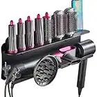 Wall Mount Holder compatible with Dyson Airwrap Styler compatible with Dyson Supersonic Hair Dryer Organizer Storage Rack for Curling Iron Wand Barrels Brushes Diffuser Nozzles for Home Bedroom Salon