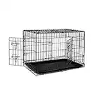 lionto Jaula Transporte Plegable para Perros Caja de Transporte, (L) 76x49x56 cm Negro