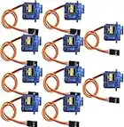 ALLOMN 10 PCS Servo Elicottero Micro Servo Airplane Servo Molto Ambizione Alta SG90 9g Mini Micro Servo per RC Helicopter Airplane Veicolo per Auto Modelli di Barca