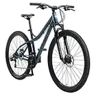 BIKESTAR Bicicleta de montaña Hardtail de Aluminio, 21 Marchas Shimano 29" Pulgadas | Mountainbike con Frenos de Disco Cuadro 18" MTB | Azul Gris