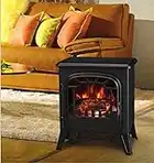 Lincsfire New 1850W Portable Electric Stove Fire Place Fireplace Heater Freestanding | Log Burning Flame Effect | 2 Heat Settings