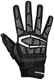 Cutters Paire de gants de football rembourrés pour joueur de ligne et joueur polyvalent Taille enfant et adulte