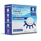 Queen Size Waterproof Cooling Mattress Protector by Slumberfy - Premium Skin-Safe Mattress Cover, Natural Fabric with ArcticTex Cooling Technology, Noiseless Quilted Mattress Protector – 60x80 in.