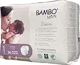 Bambo Nature Premium Eco-Friendly Baby Diapers, Size 1 (4-9 Lbs), 36 count