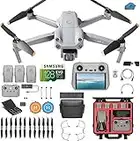 DJI Air 2s Fly More Combo with DJI-RC Controller - Drone Quadcopter UAV with 48MP Camera, 3 batteries, Case, 128gb SD Card, Lens Filters, Landing pad Kit with Must Have Accessories