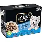 CESAR Repas pour Chien Senior - 48 Sachets Fraîcheur (Lot de 4 Packs 12x100g) - Pâtée pour Chien en Gelée - Boeuf / Poulet / Agneau / Dinde - Nourriture Complète & Equilibrée avec Ingrédients Naturels