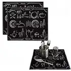 Hamur Home Set 2 Stück Abtropfmatte Trockenmatte fürs Geschirr 40x46cm Schnelltrocknend Spülbeckenmatte Geschirrabtropfmatte Geschirrunterlage für Küche